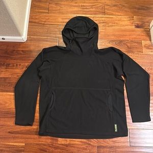 Melanzana Men’s Micro Grid Hoodie. Black XXL